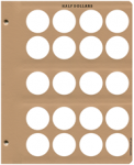 Half Dollar Blank Page, 20 Ports Dansco