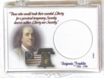 Ben Franklin Half Dollar 2x3 Snaplock