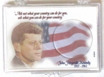 Kennedy-Flag Half Dollar 2x3 Snaplock